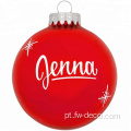 decoração de bola de árvore de Natal de vidro personalizado